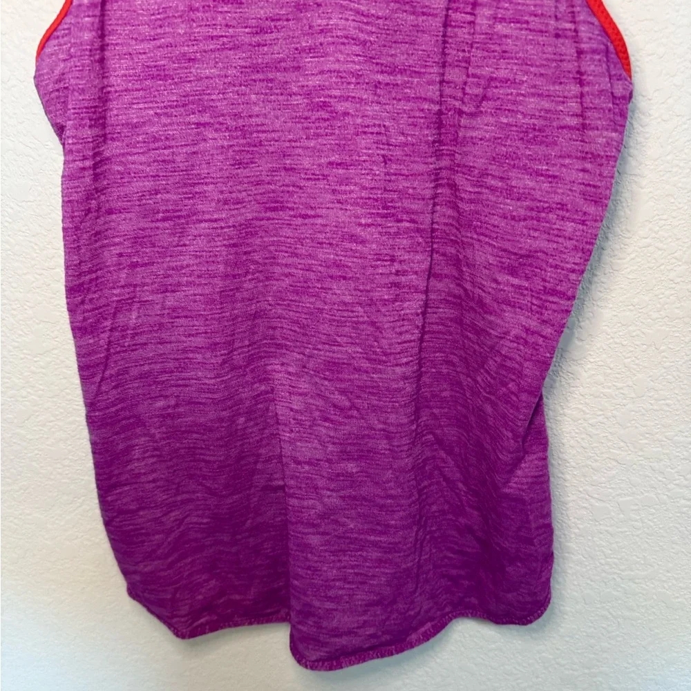 Lululemon What The Sport Singlet Il Tank Heathered Ultra Violet / Alarming Red 6